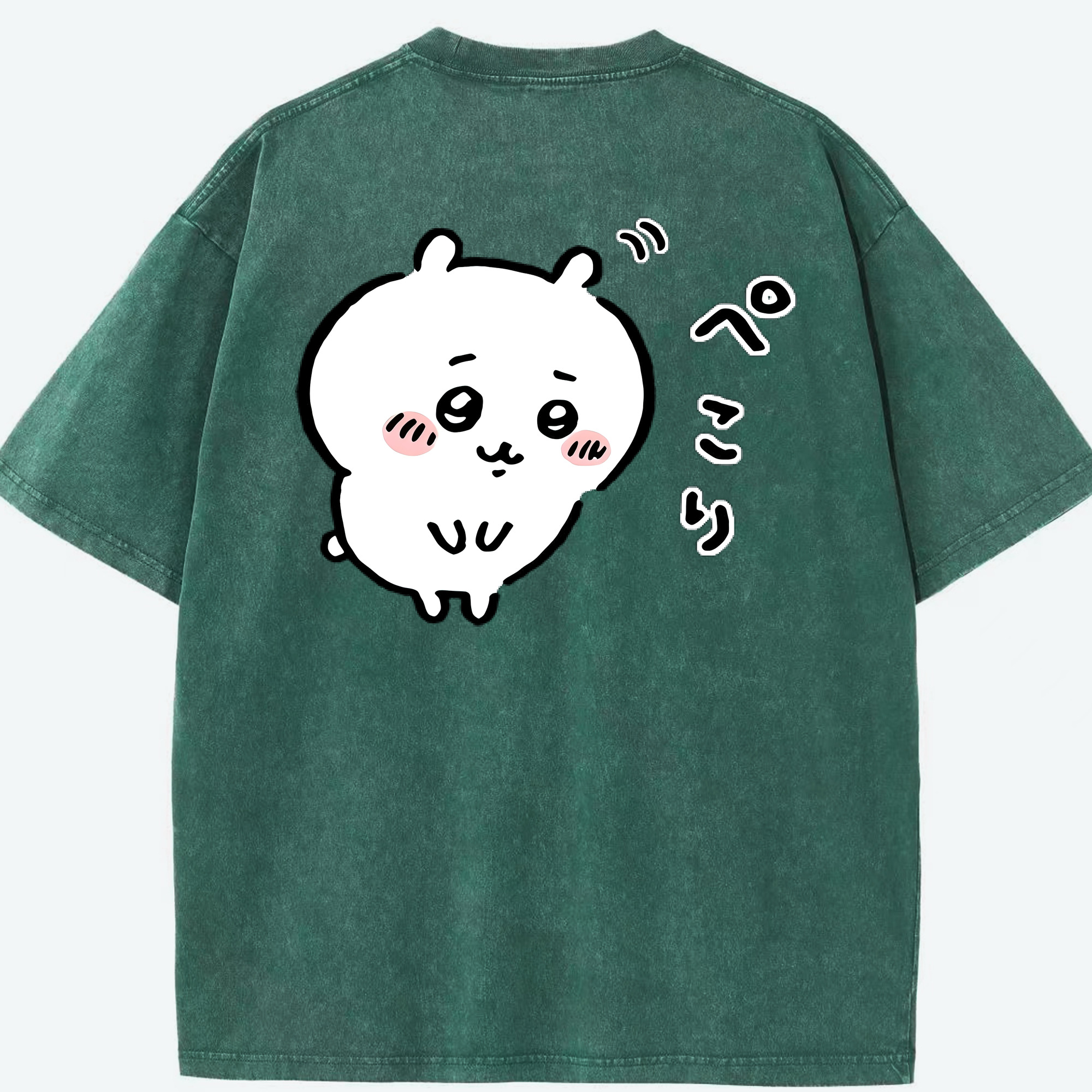 （画像用） ちいかわ ちいかわ Chii-kawa chiikawa 綿100% ヴィンテージ風 半袖Tシャツ（背面プリント）
